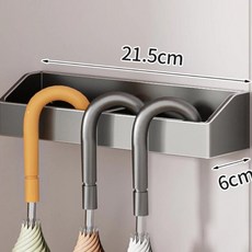 자석식 벽걸이 우산꽂이 문 뒤 배수 설계 무타공 현관 우산 보관 정리대, 1. Gunmetal gray magnet, 1개