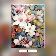 피포페인팅 DIY 풍경화 그리기 세트 봄 테마 30 x 40cm, 30x40 단단한 나무 내부 프레임, 1개, I