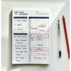 컬러 타임플래너 A5 100매 3type, 1개, 블루