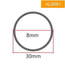 외경 30MM 알루미늄 직선 28MM 11MM 단단한 1MM 6061 얇은 T6 T5 원형 파이프 두꺼운 튜브 6063 내부, 500mm, OD30 ID8