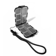 路亞假餌微物雙層釣魚收納盒 便攜大容量多功能亮片米諾配件盒, 1個, 微物小號配手繩(空盒)