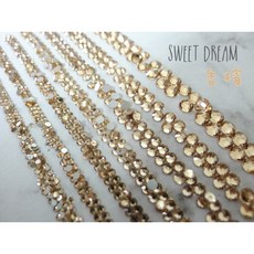 香檳色玻璃水鑽1440顆 - 美甲貼鑽 平底亮面玻璃圓鑽 美甲設計鑽飾素材, 1個, 香檳SS10【1440顆】