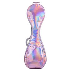 可開發票 琵琶包鐳射便攜透明漸變大號琵琶袋樂器配件手提包雙肩背包袋 琵琶包 雙肩背琵琶袋 樂器袋 琵琶 防水 樂器包, 鐳射粉色贈套弦+擦布+2膠布, 1個