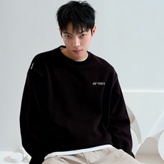 요넥스 남성 여성 오버핏 기모 맨투맨 긴팔 티셔츠 243TL002U BK