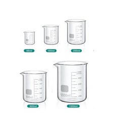 GG-17 화학 유리 측정 비커 파이렉스 붕규산염 눈금 3000ml-5ml, 한개옵션1, 14 100ml