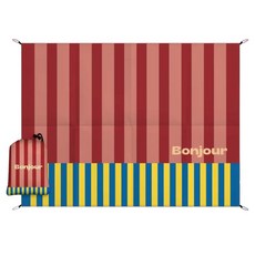 StarR 봉주르 포켓 피크닉 돗자리, 레드+핑크+블루