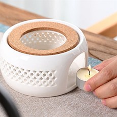 EVERYBAO 굿힐링 도자기 티 워머 S-2 화이트 차워머 컵워머, 1개