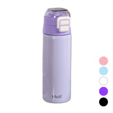 무이프 마카롱 텀블러 원터치 빨대 진공, 1개, 500ml, 라벤더우유