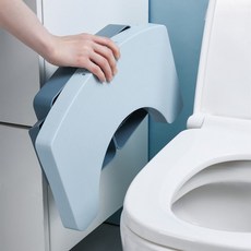 馬桶墊腳椅 腳凳 浴室椅凳 廁所蹲便凳 墊腳馬桶凳 加厚防滑折疊便攜式, 白色【40*25*17cm】