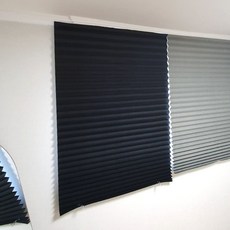 붙이는 셀프 부직포 암막블라인드 블랙