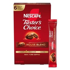 네스카페 테이스터스 초이스 프렌치 5개 로스트 인스턴트 커피 싱글 서브 스틱 14.7g, 0.11 Ounce (Pack of 6), 0.11 Ounce (Pack of 6), 1개