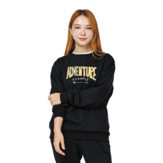 中性字母印花長袖T恤及慢跑褲組