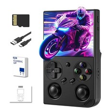 [포르르] 리눅스 64GB 카드 4353 게임 레트로 3.5인치 파트너를 출력 또는 위한 콘솔 청소년 선물 블루투스 3200mAh 시뮬레이터 클래식 WiFi 지원 IPS - 이상의, bla