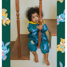 오우아스튜디오 미술가운 아기 유아 방수 전신 문센 촉감놀이, 젤리앤캔디 그린