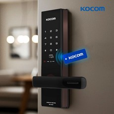 코콤 무타공 실속형 주키형 스마트 이중잠금 현관문 도어락 KDL-NH360 번호 카드키, 전문가 설치 권장