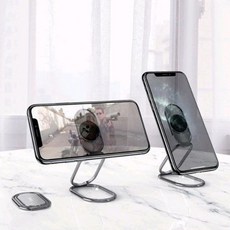 핸드폰 미니 휴대용 거치대 스탠드 스마트링 자바라거치대 침대거치대 아이폰거치대, 블랙