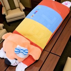 어린이베개 리본강아지 메밀 오렌지