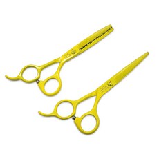 네이처펫 반려동물 모모 컬러 가위 2종 세트, 옐로우, 1개