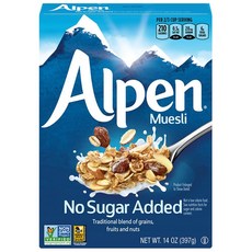 알펜 Three Sisters 제로슈가 무설탕 알펜 뮤슬리 시리얼 Three Sisters Sugar Free Alpen Muesli Cereal, 397g, 6개