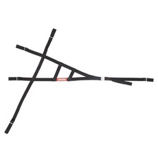 RaceQuip 727001RQP 케이지/헬멧 네트 2.5cm(1인치) 웨빙 삼각형 조절 가능한 나일론 블랙, RaceQuip 727001RQP 케이지/헬멧 네트 2