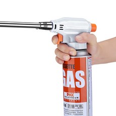 T렉스 원터치 자동점화 롱 부탄 가스 토치 KN-05035, 롱 가스 토치(화이트), 1개