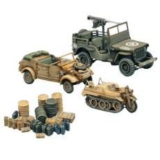 국산 2차대전 전투차량 모형 3종 세트 조립식 프라모델 선물, 1개