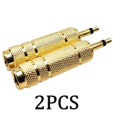 모노 오디오 5mm 금도금 6 어댑터 3 케이블 35mm 마이크 암에서 5 수컷 잭 플러그 Aux s1 컨버터, 6.5mm F to 3.5mm M, 1개