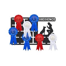 SUPERDANT Obey Competition Rosettes 메달 행거 쇼 복종 로제트 메달 홀더 맞춤형 어워드 리본 블랙 메탈 랙 벽 마운트 강아지 트레이너를 위한 업그레, 경쟁에 복종하세요