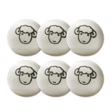 羊毛烘乾球 可愛綿羊造型 衣物柔軟防靜電 節能洗衣用品 6入附收納袋, 烘衣羊毛球 白色(6入+收納袋), 1套