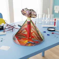 발포정 화산모형 만들기 마그마폭발 분출 관찰 과학실험교구 (1인용) 실험재료 화학반응