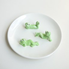 케이트가든 개구리 수저받침 도자기 세라믹 받침 3p, 1세트, 단일옵션