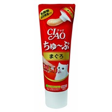 Petroyal 日本 CIAO 80g 啾嚕管狀肉泥 化毛配方 乳酸菌 貓肉泥 貓肉泥膏 管狀肉泥 啾嚕肉泥 肉泥, 1個, (黃CS-151)鮪魚80g*1條