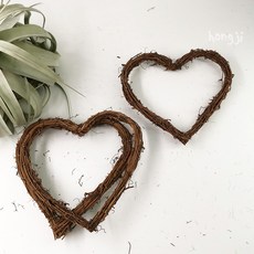 愛心藤環 心型藤圈 空鳳裝飾 愛心花環 土伏藤 捕夢網 DIY藤編花圈 田園鄉村 拍攝道具 聖誕節
