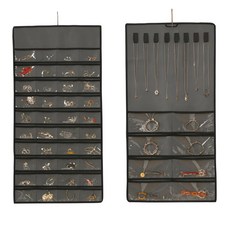 일상토리 악세사리 벽걸이 양면포켓 정리함, 그레이