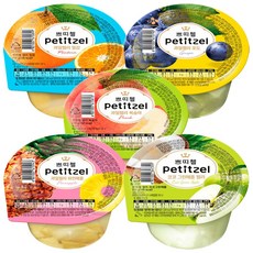 쁘띠첼 과일젤리 210g 밀감+포도+복숭아+파인애플+코코그린애플, 1세트