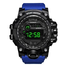 남자 시계 패션 LED 디지털 스포츠 손목 빈티지 실리콘 팔찌 Reloj Hombre