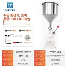 액체 수동 충전기 꿀 정량 A03 소형 소분기 액상 주입기, 화이트 A03 10-100ml, 기본 모델명/품번