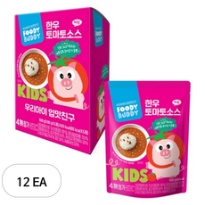 푸디버디 유아용 한우 토마토소스 5p, 혼합맛(쇠고기/토마토), 500g, 12개