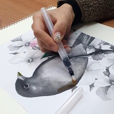 수채화 워터브러쉬 물붓 대형, 1개, 상세페이지 참조