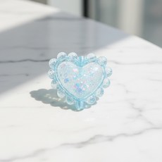 미미스토어 하트 비즈 10p 주얼리부자재, 블루