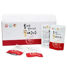 안동애 통째로 갈아만든 꿀 사과즙 110ml 30팩 60팩 선물세트 국내산 저온착즙, 1개