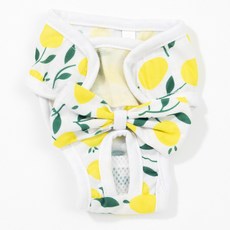 寵物生理褲 母狗安全褲 防漏可水洗 居家防交配騷擾 生理護理褲, 1個, 黃樹葉生理褲,L (建議 5-8斤母狗)