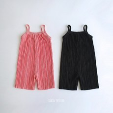새로빈 여름 플리츠 점프슈트 베베 (XS~XL) 블랙 핑크