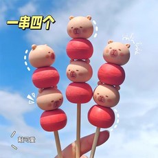 卡皮巴拉糖葫蘆橡皮擦 可愛趣味造型 鉛筆擦 SY0147, 1個