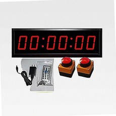 대형타이머 부저 슬랩버튼 디지털 스탑워치 시계 훈련 숫자카운트게임 타이머 스톱워치 대형, 1.3인치4위치무선