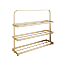 미니멀 다층 신발장 가정용 현관 신발 정리대 기숙사 수납 신발 정리 선반 튼튼한 신발장, 1개, 골드-대