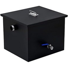 싱크 키친 아래 레스토랑용 상업용 그리스 트랩 인터셉터 14파운드 블랙, 14 LB, 14 LB