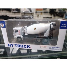 HY TRUCK 水泥攪拌車 1:60比例 合金模型車, 白色, 1個