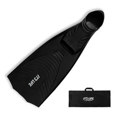 이츠라이프 블루핀 롱핀 강습용 오리발 + 가방, 블랙