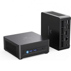 미니스포럼 UM760 슬림 미니 PC AMD 라이젠 5 7640HS 6코어12스레드 데스크탑 컴퓨터 DDR5 16GB 램+1TB SSD HDMIDPUSB4 8K60Hz 출력 2, UM690L Slim(32+1T)